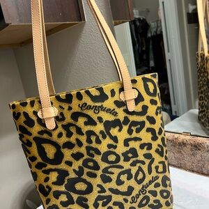 Consuela Gold and Black Leopard Tote